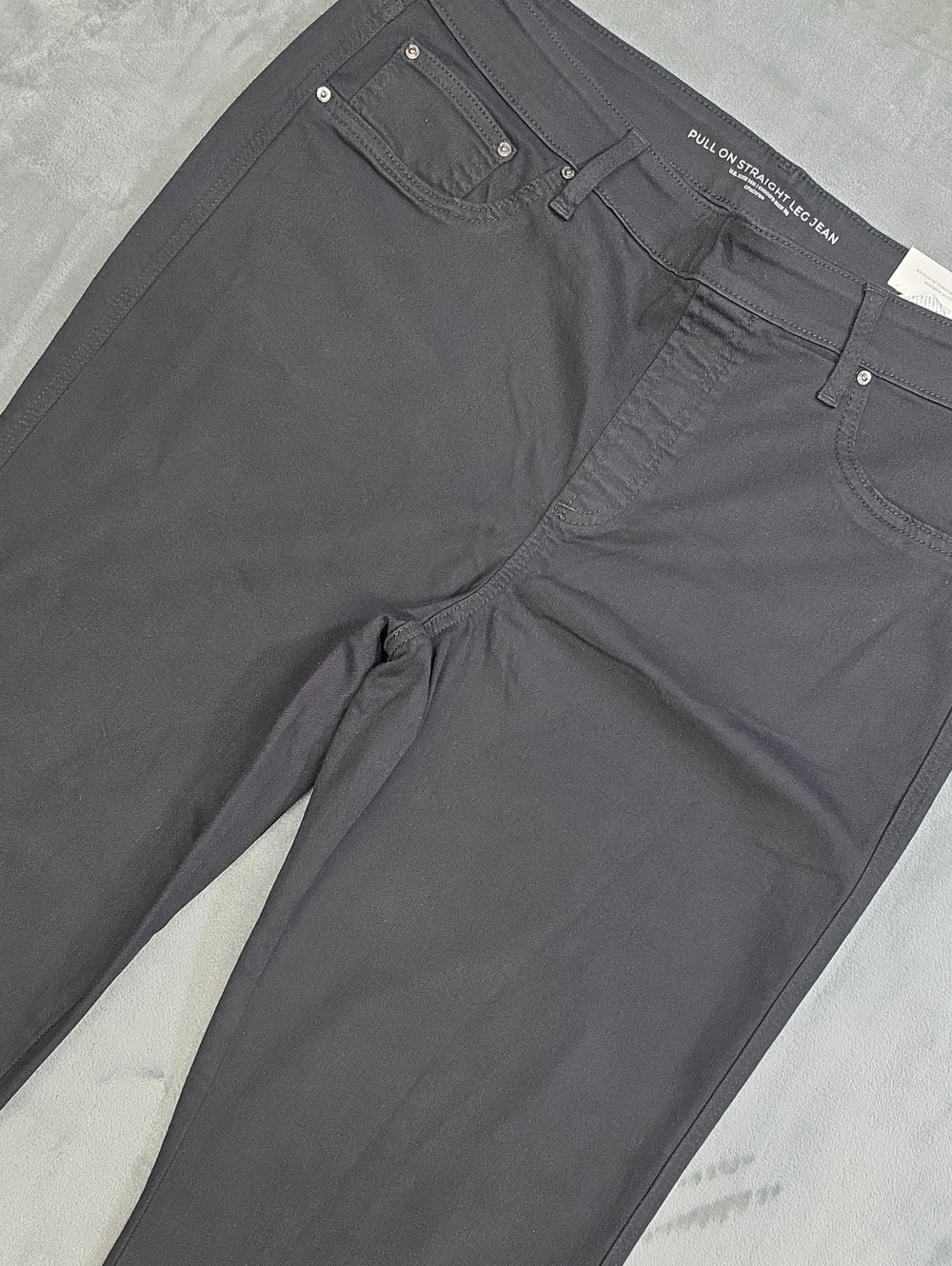 Chico's Black Straight-Leg Pull-On Jeans